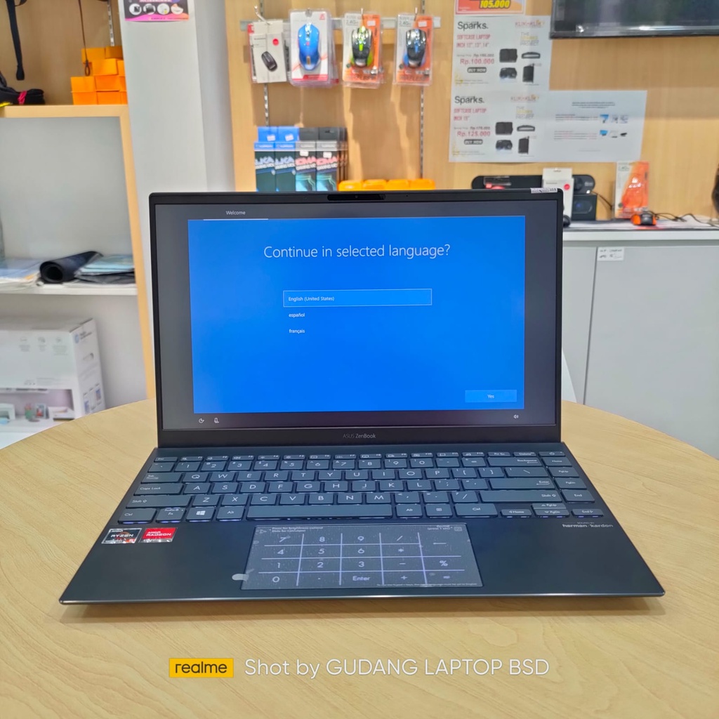 ASUS ZENBOOK 14 UM425QA RYZEN 5 5600H RAM 8GB SSD 512GB FHD IPS WIN11 GREY