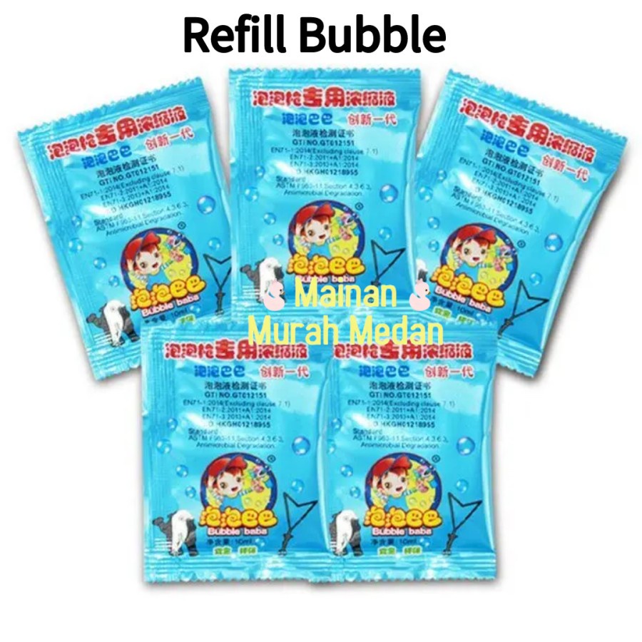Mainan Murah Medan - REFILL Bubble Gun Isi Ulang Gelembung Sabun / Refill Pistol Air Mainan Anak Bub