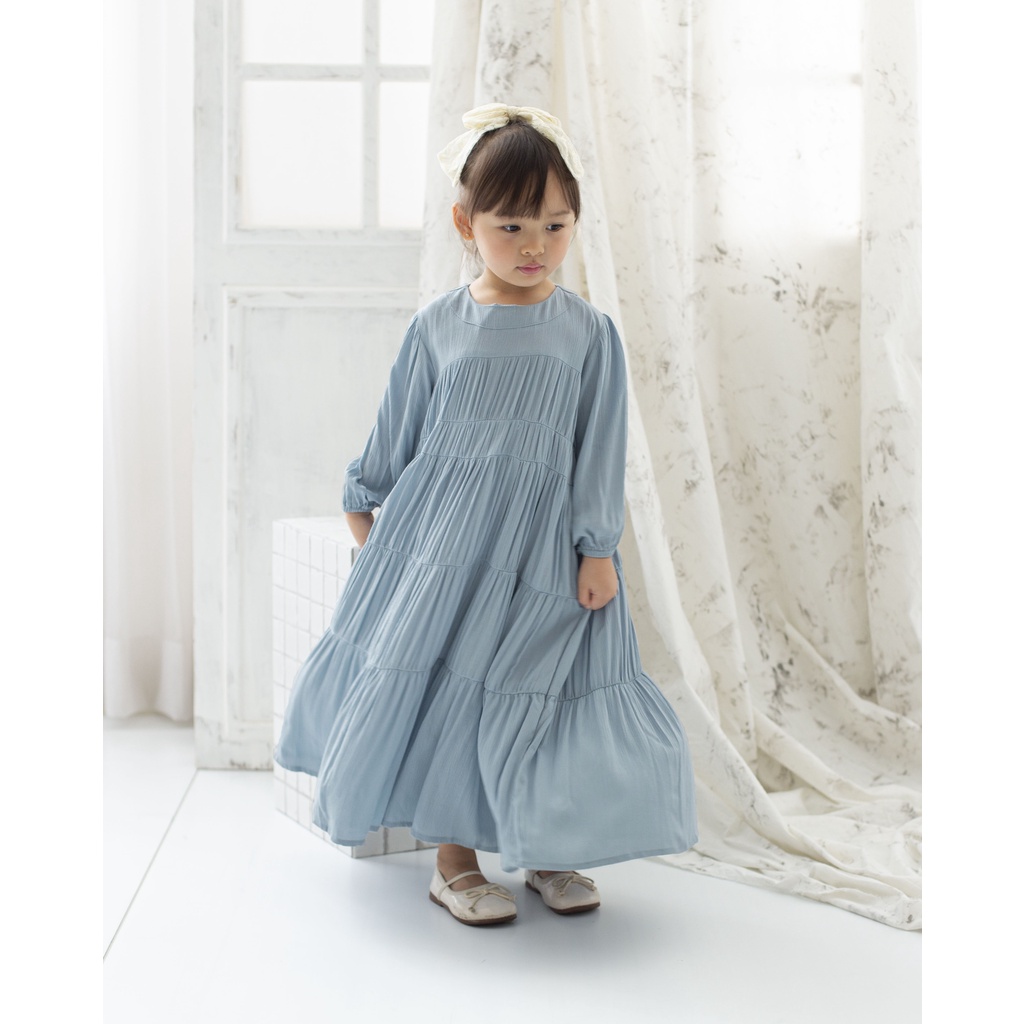 DORITA CRINKLE LONG DRESS | Dress Anak Crinkle | Dress Anak Kerut | Dress anak polos lengan panjang | Long dress anak | Gaun Anak | Arabian Dress Anak | Baju Pesta Anak | Baju Muslim Anak