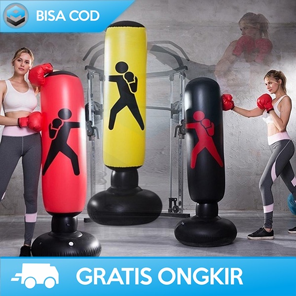 SAMSAK TINJU BOXING STANDING 1.6 METER VERTICAL PUNCHING MATERIAL PVC