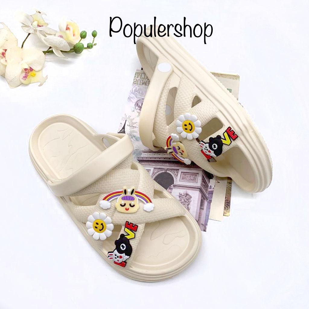 Sandal Selop Wanita Untuk Anak Dan Dewasa Bahan Karet Korean Style Trendy