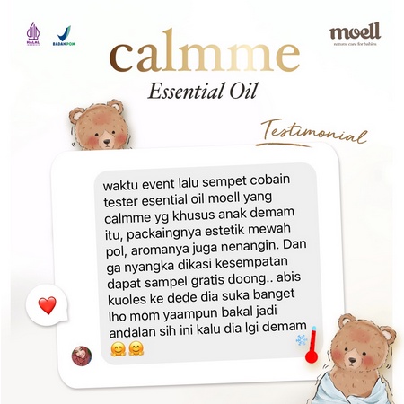 Moell Calmme Natural Essential Oil / Pereda Demam Pada Anak / BPOM