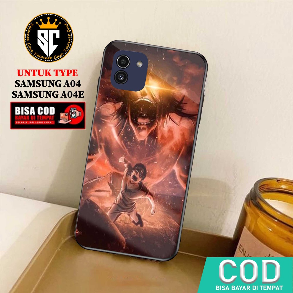 Case Samsung A04 A04E Casing Samsung A04 A04E Selamet Case [AOT] Softcase Glass - Hardcase Glossy - 