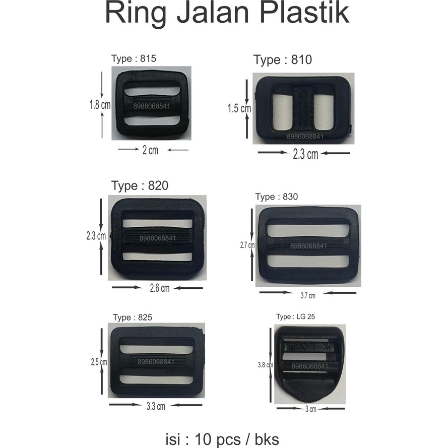 Rel tas ring jalan plastik