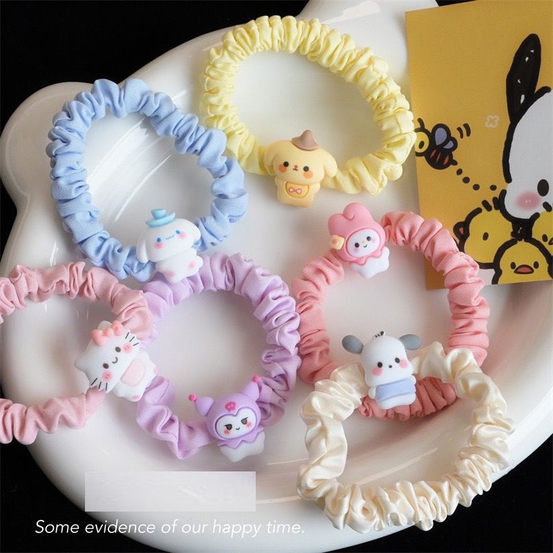 GP Ikat Rambut Sanrio Hellokitty Bear Rabbit Pig Melody Purin Cinamoroll Pochacco Kuromi Wanita Anak anak / Woman Hair band / Ikat