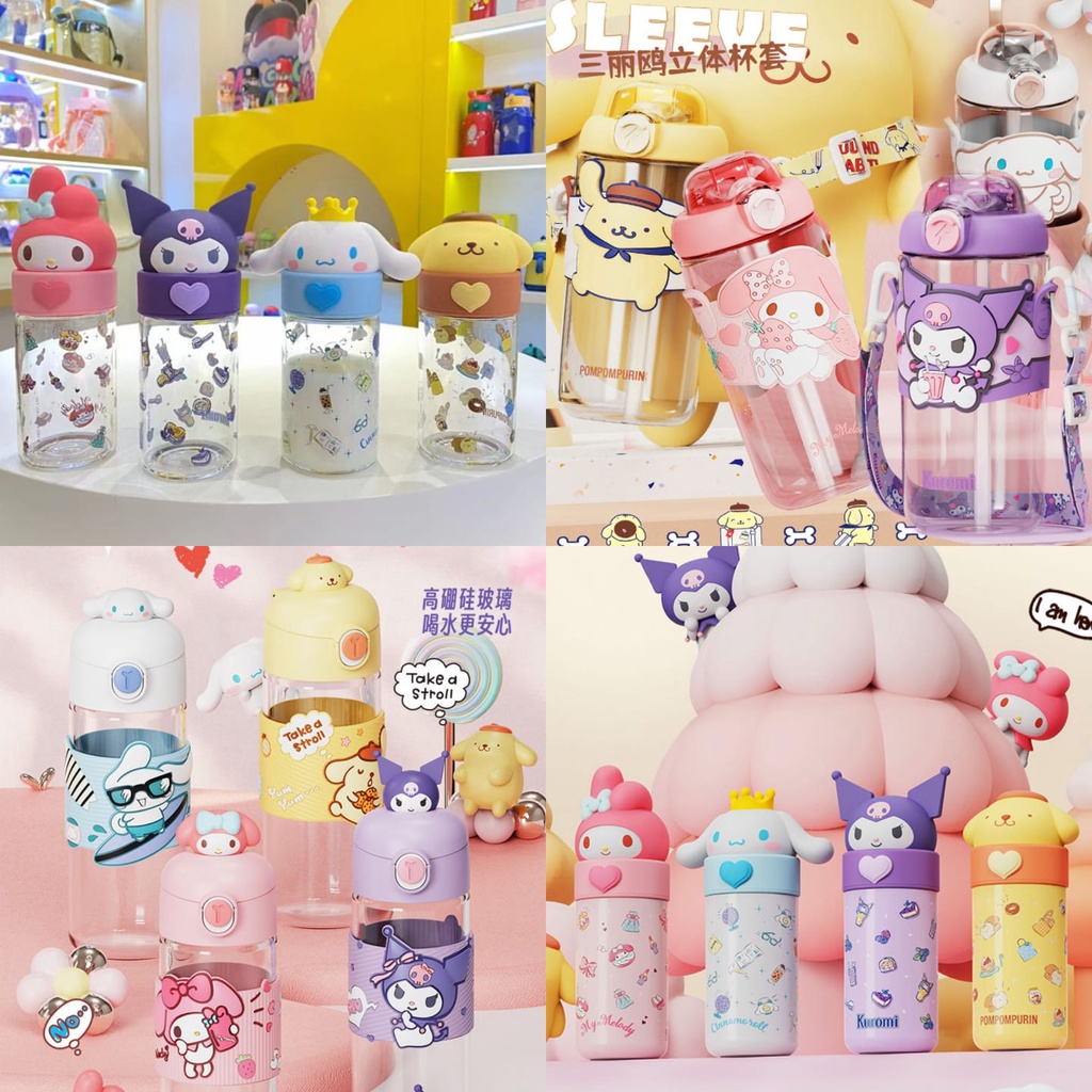 Botol minum tumbler Melody Cinnamoroll Kuromi Pompompurin