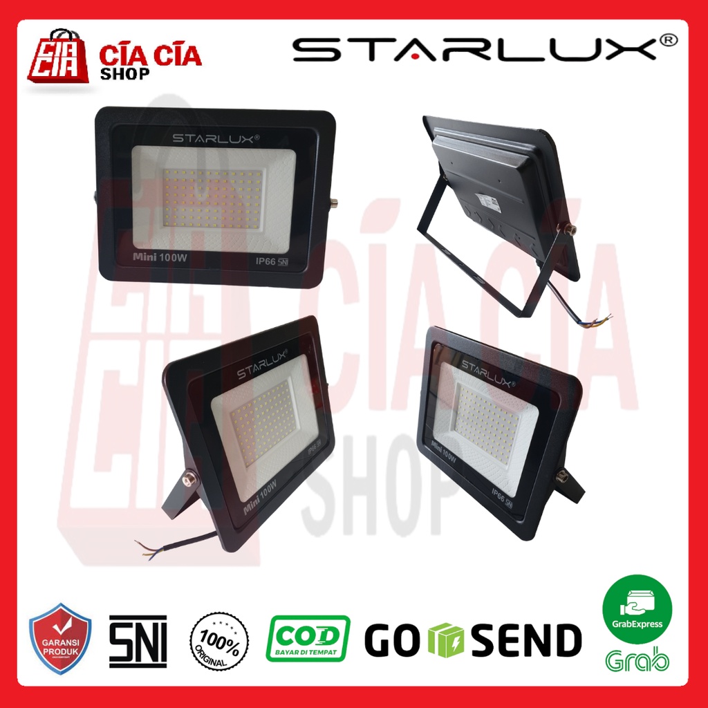 Starlux Lampu Tembak Mini 100 WATT LED Floodlight Mini 100W Lampu Sorot 100 W