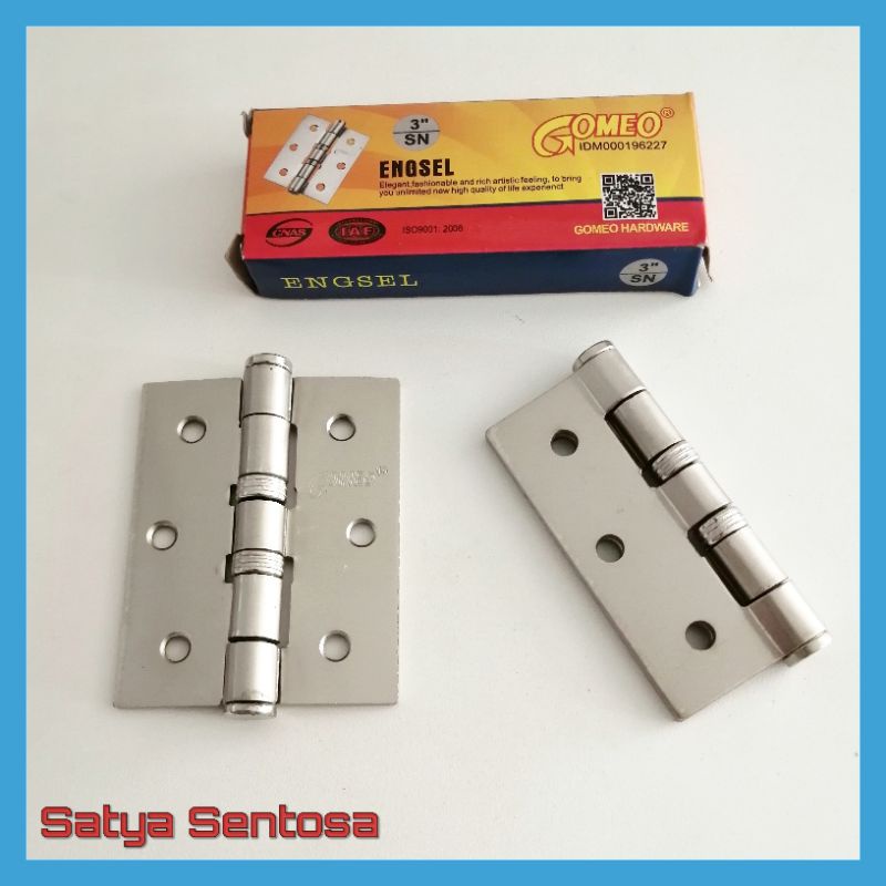 Engsel Jendela 3" GOMEO SN GP  Engsel Jendela Tebal GOMEO 3 inch