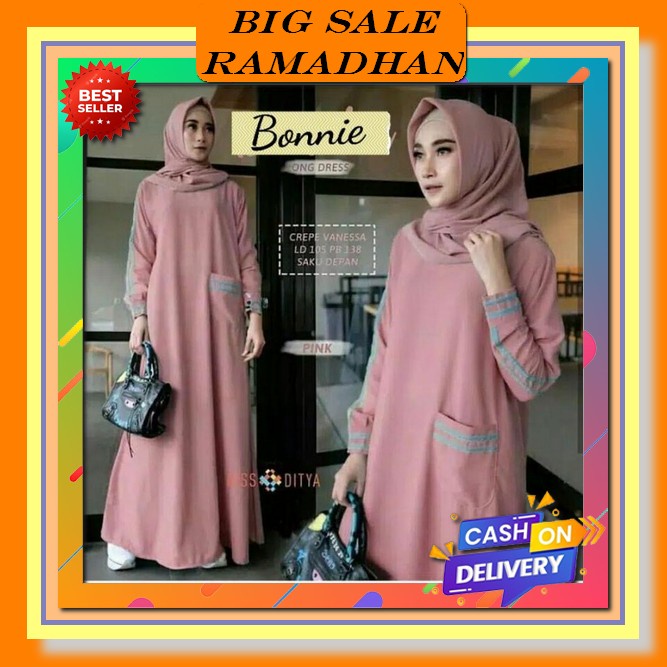 Indistoree - Gamis Cika Crinkle Airflow Terbaru 2022 Kekinian Viral Dewasa Simpel Elegan Busui Frend
