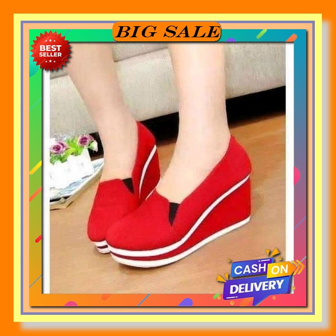 Wedges Sandal Slop Wanita Pesta Casual Silang Sandal Slop Wg-43 Pesta Kekinian Harian Casual Murah K