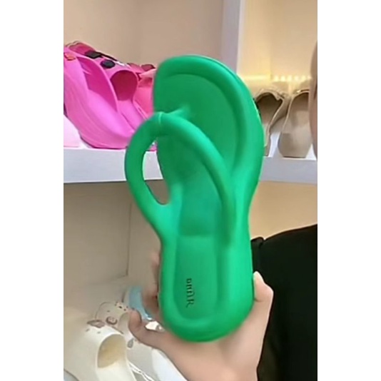 25-42 Sandal Couple Sandal Jepit Tinggi SANDAL KARET TINGGI Tebal Mellisa 7 cm/ Wedges Jelly Wanita 