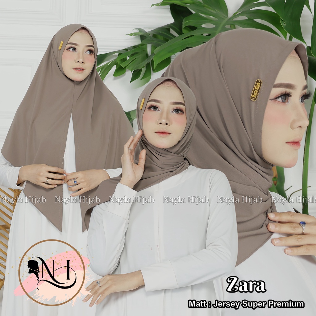 Jilbab Segitiga Instant Jersey Premium Hijab Zara Segitiga Instan Jersey Nayla Hija'b