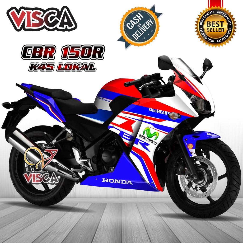 Decal Cbr 150r K45 Lokal Stiker Cbr 150r K45 Lokal Striping Cbr K45 Lokal Stiker Cbr 150r Full Body 
