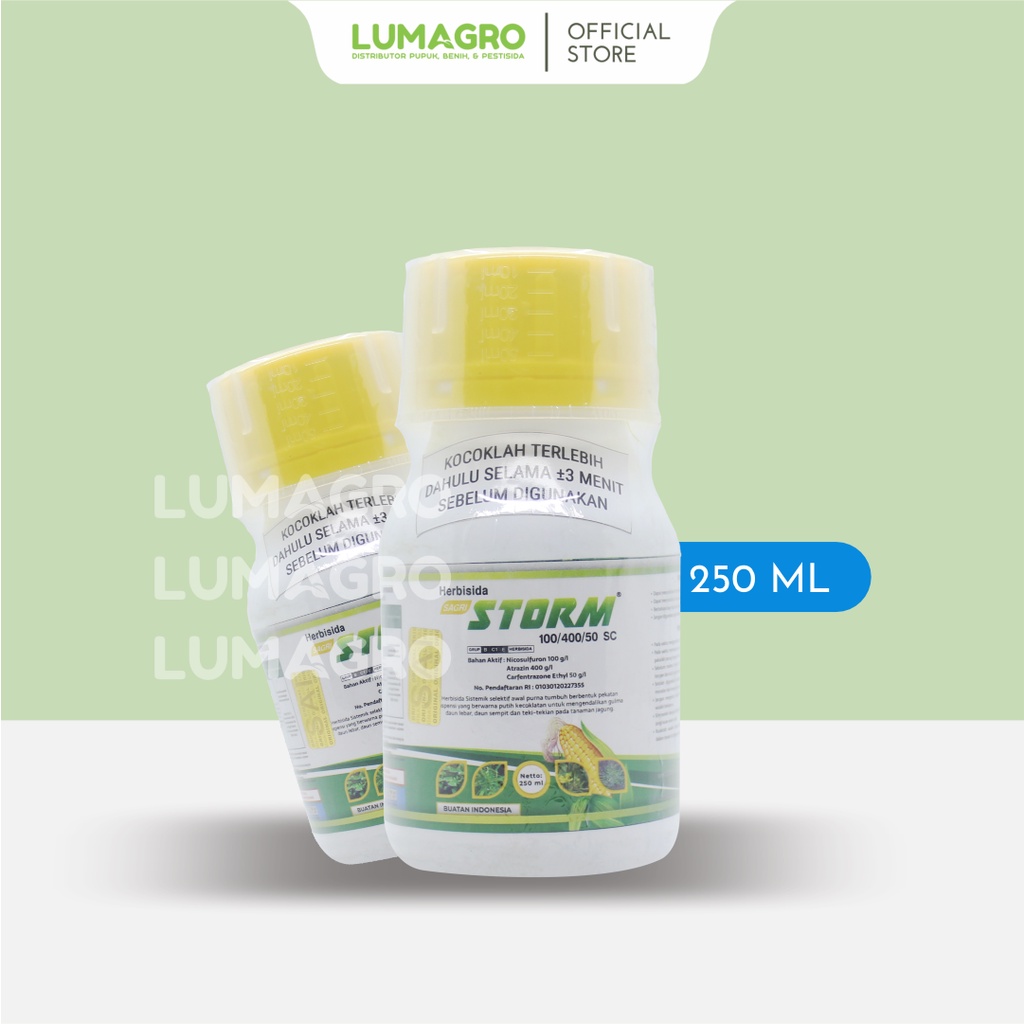 Herbisida Sagri Storm 250ml Nikosulfuron Atrazin Etil Karfentrazon Pembasmi Rumput Selektif Jagung