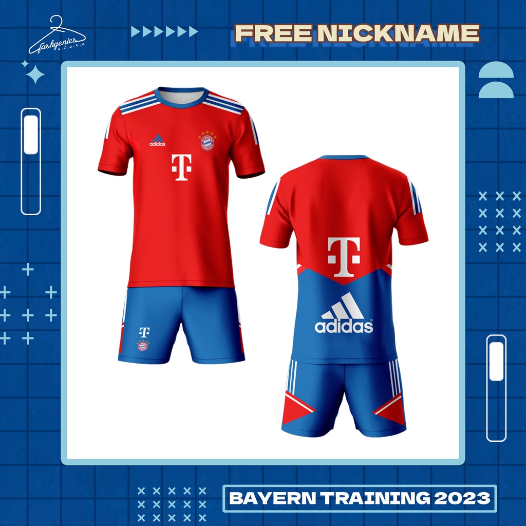 Jersey Sepak Bola Bayern Munchen Training 2023 Anak Dewasa Custom Full Printing