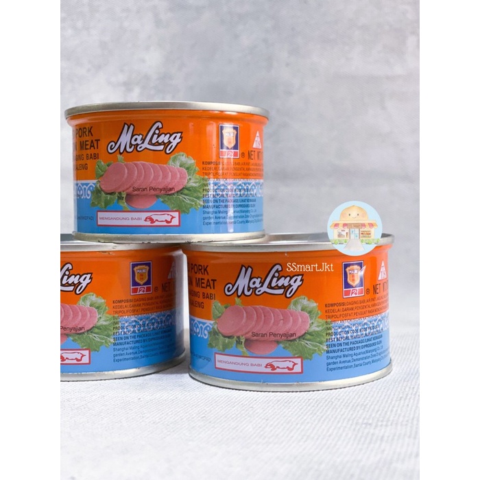

DAGING MA LING TTS / CANNED PORK LUNCHEON MEAT MALING 397 GRAM