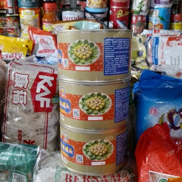 

CANNED PORK ROLLS LUNCHEON MEAT / BABI GULUNG TELOR TTS 250GR