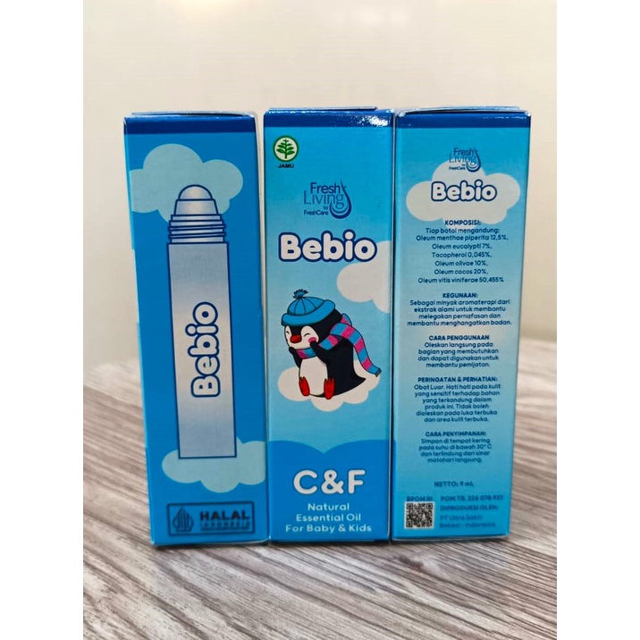 BEBIO COLD AND FLU NATURAL ESSENSIAL OIL UNTUK BAYI DAN ANAK  9 ML( FRESHLIVING BY FRESHCARE)