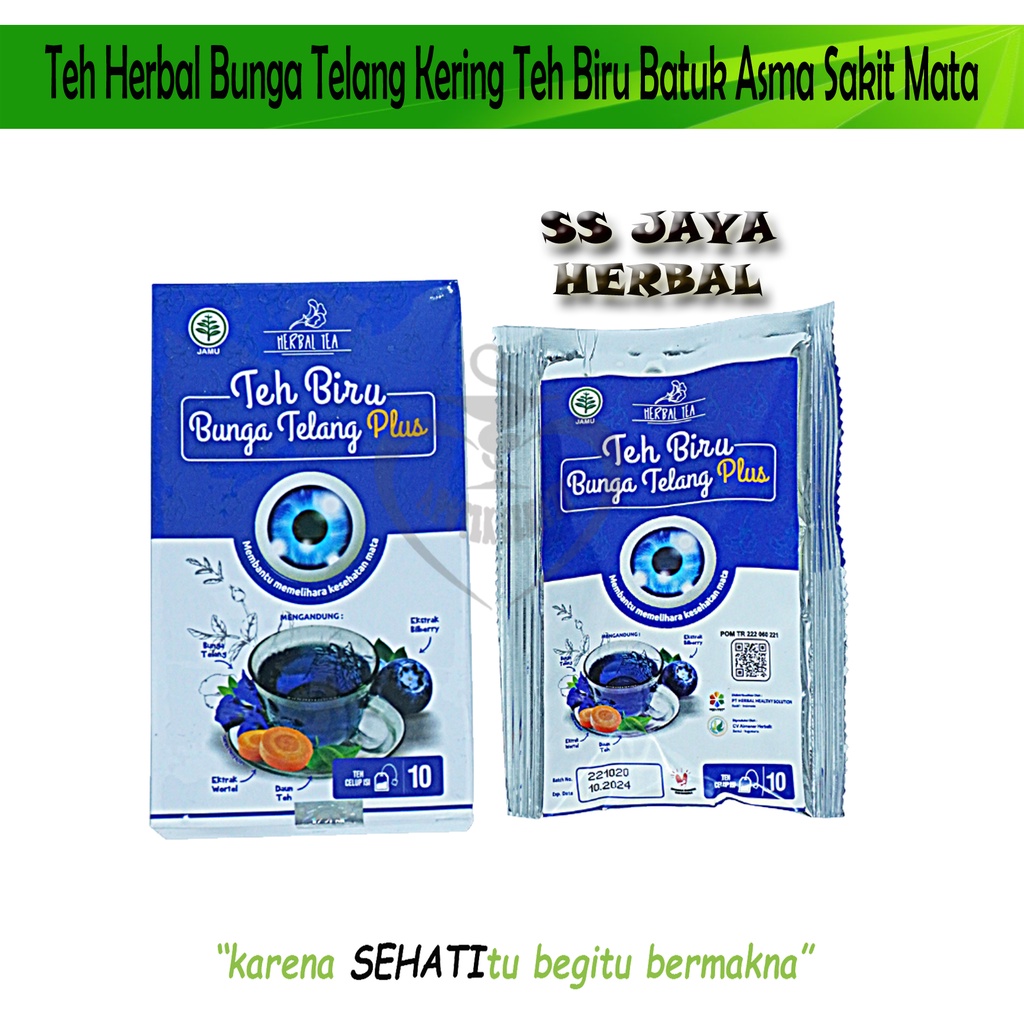 Teh BungaTelang Tea Celup Kesehatan Herbal Menjaga Daya Tahan Tubuh