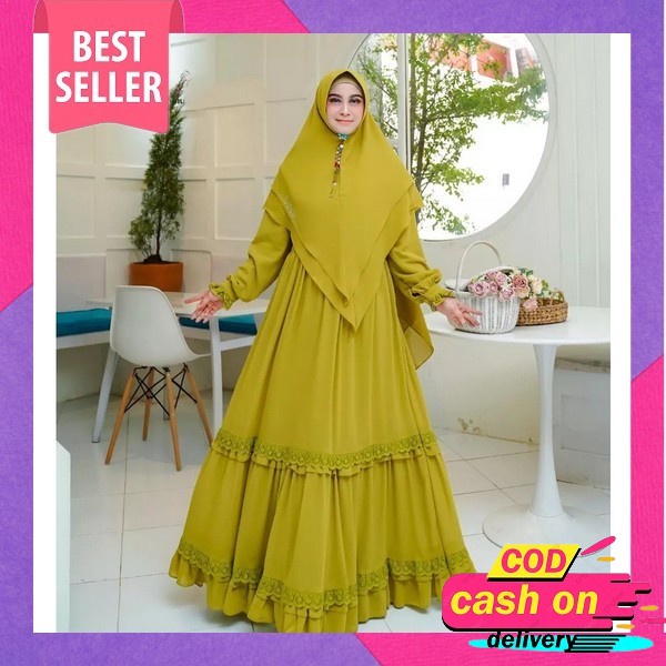 Farhana Dress | Bahan Crincle Airflow | Gamis Wanita Model Terbaru 2023 | Dress Wanita Muslim Kekini