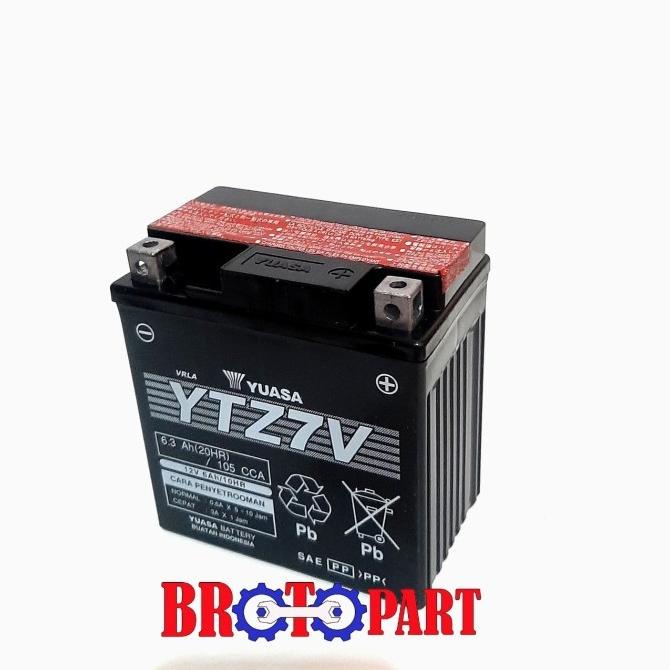 Aki Motor Kawasaki Zx10R Yuasa Ytz7V Mf Aki Kering 12V 6,3Ah Debezzz