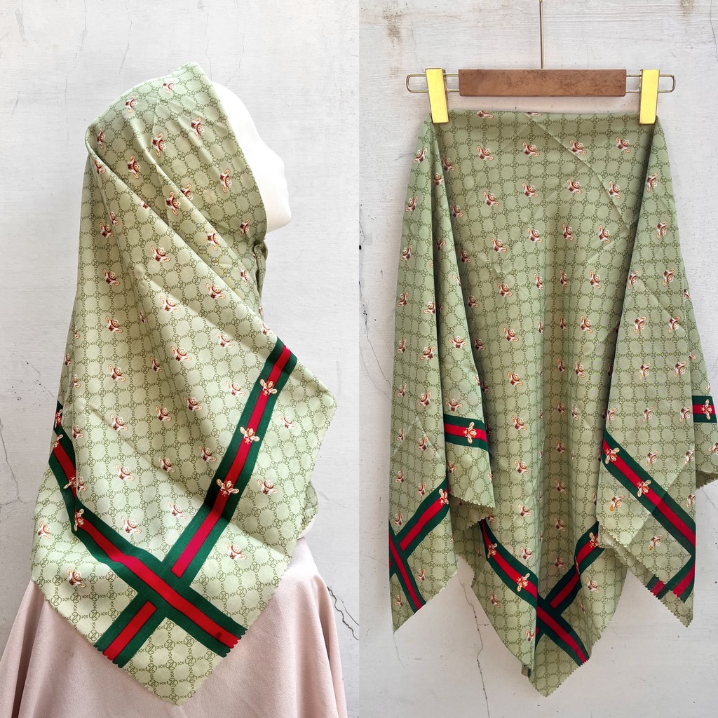 SADEAN HIJAB VOAL MOTIF PREMIUM//HIJAB VOAL LEBAH SERIES 110X110 CM//HIJAB SEGI EMPAT TERMURAH BISA COD