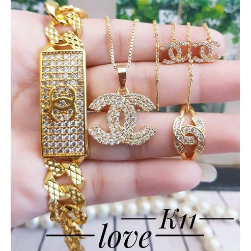 Set Perhiasan Xuping Wanita Terbaru Import Lapis Emas 18K 2230a3