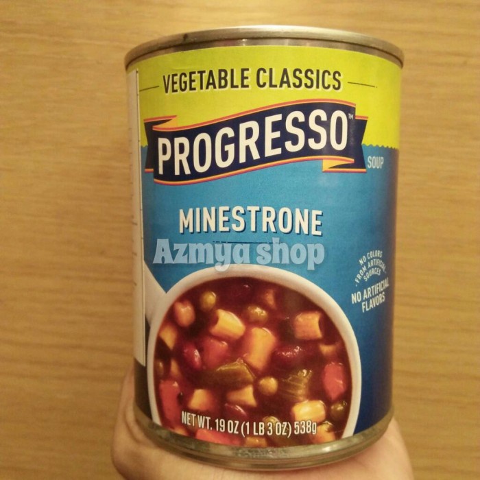 

PROGRESSO VEGETABLE CLASSICS SOUP MINESTRONE-SUP INSTAN 538GR