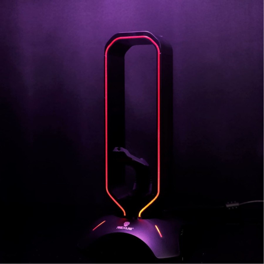 Rexus Headset Stand Bungee J3 RGB with USB Hub