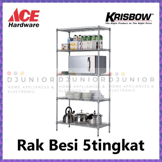 Krisbow - Rak Besi 5 Tingkat Serbaguna