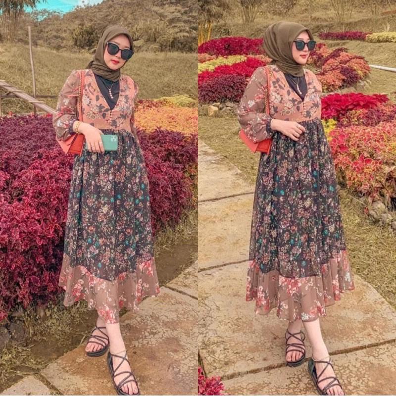 [ ALB ] DRESS FLORAL IMPORT