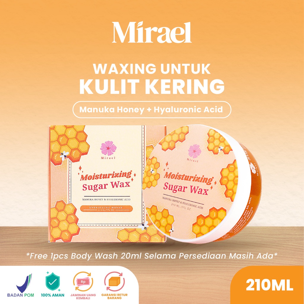 Mirael Sugar Waxing Kit [Kemasan Baru] Original Penghilang Bulu Rambut Ketiak Kaki Tangan Wax Removal