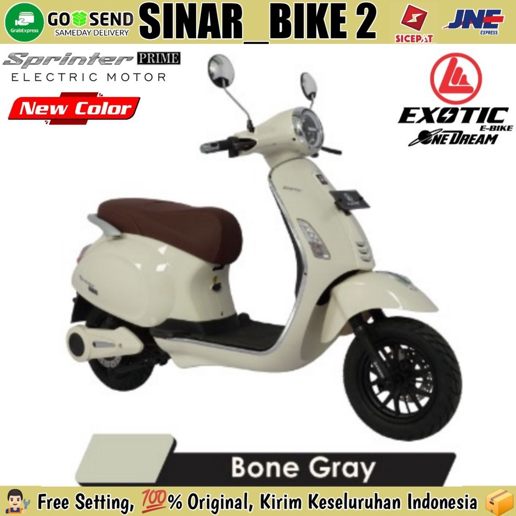 Sepeda Motor Listrik Electric EXOTIC SPRINTER PRIME Vespa 1200 Watt