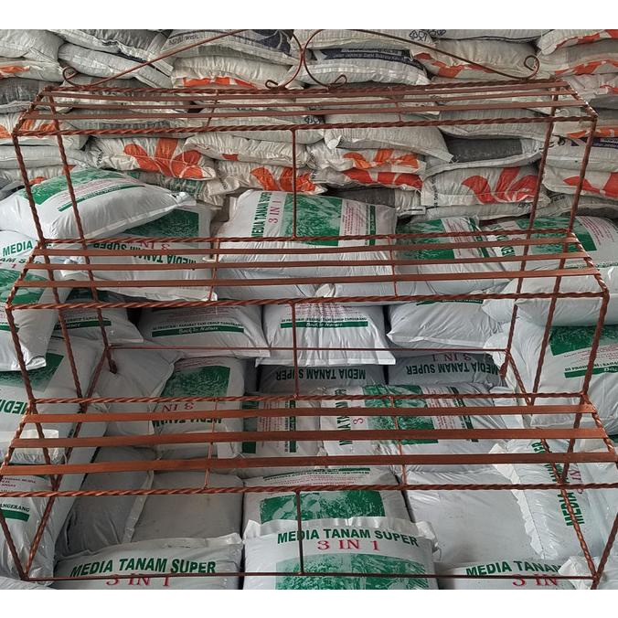 Rak Besi Pot Bunga 3 Susun Gojek Only