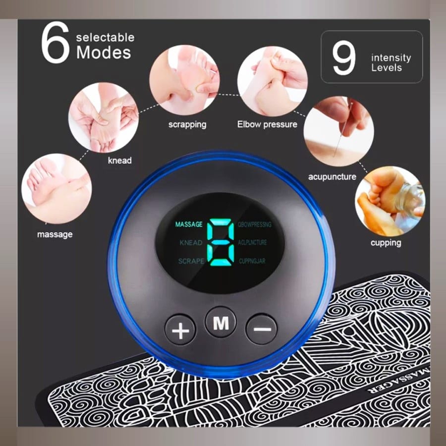 [ JI ] Ems Foot Massager Alat Terapi Kaki Pemijat Kaki Elektrik USB Rechargeable