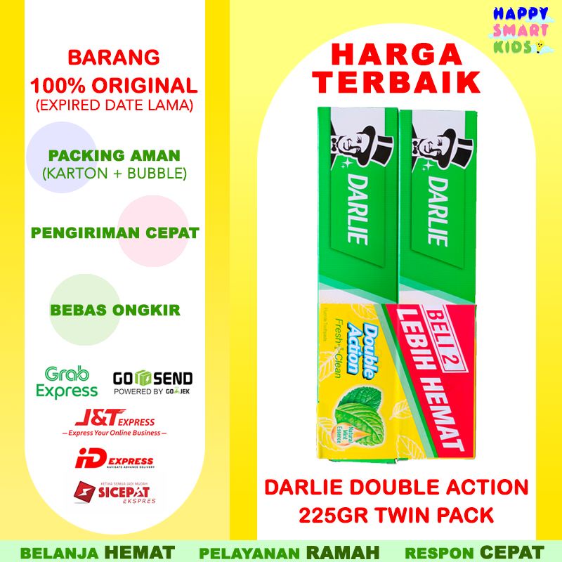 Darlie Double Action 225 gr Twin Pack Pasta Gigi Darlie TwinPack 225gr 225g