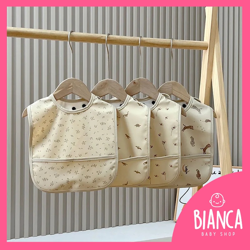 BIANCA - Bibs Kecil Anak / Celemek Anak Premium Denmark CREAM SERIES