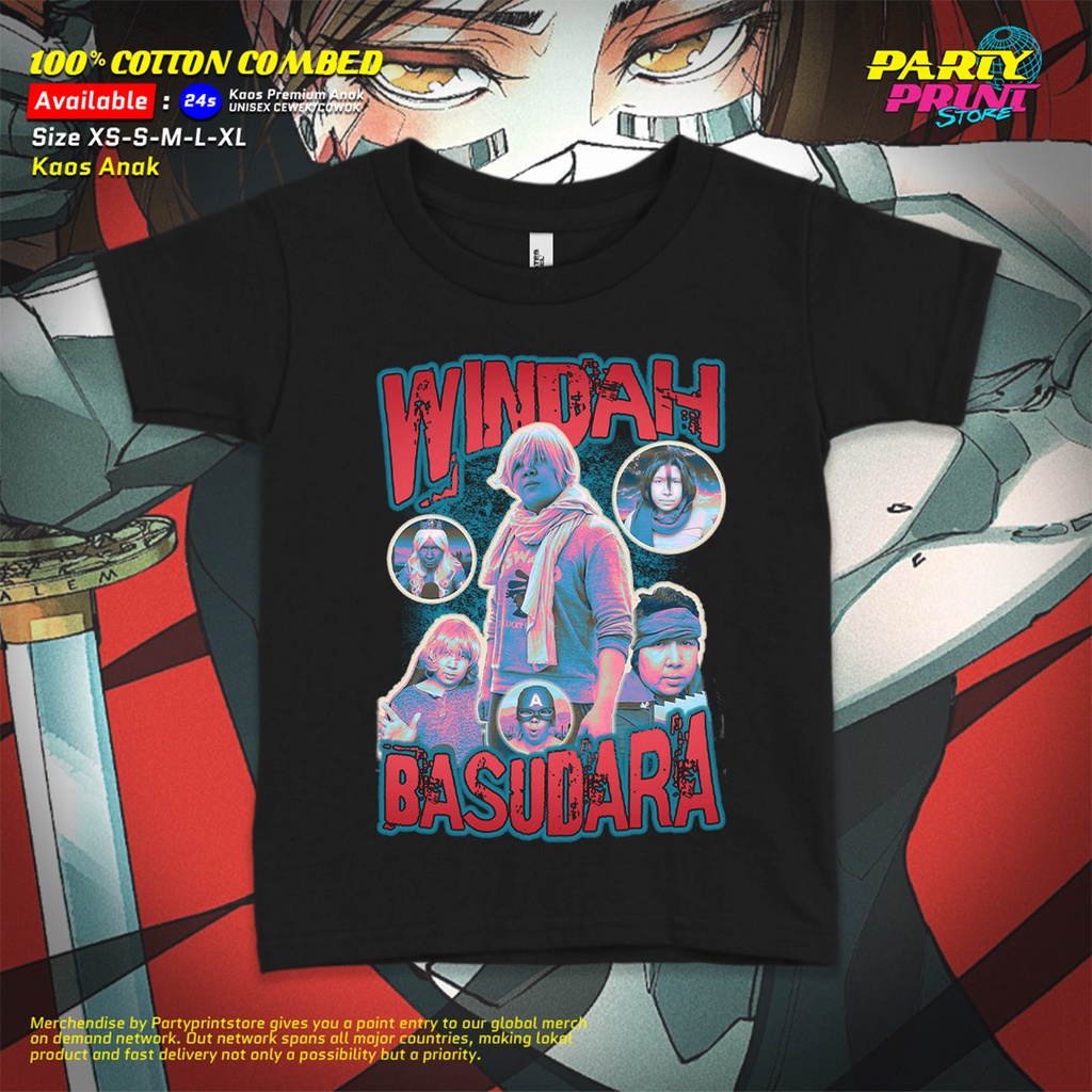 Partyprintstore Kaos Anak Cowok Viral Nasional Windah Basudara Bootleg Ver 1