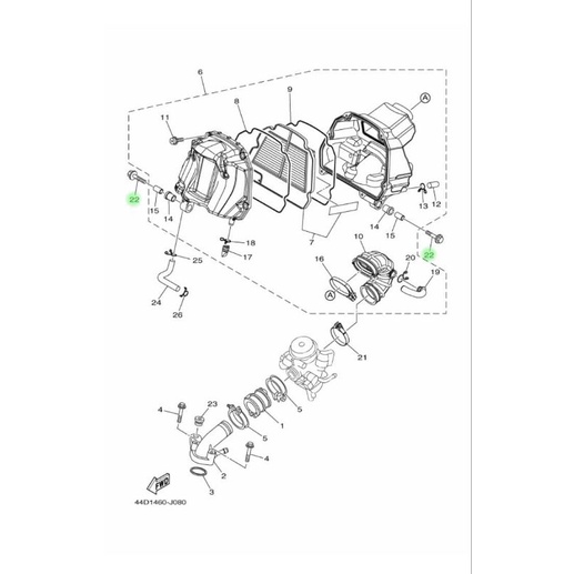 baut box filter udara xeon mio m3 s z mio j xride fino