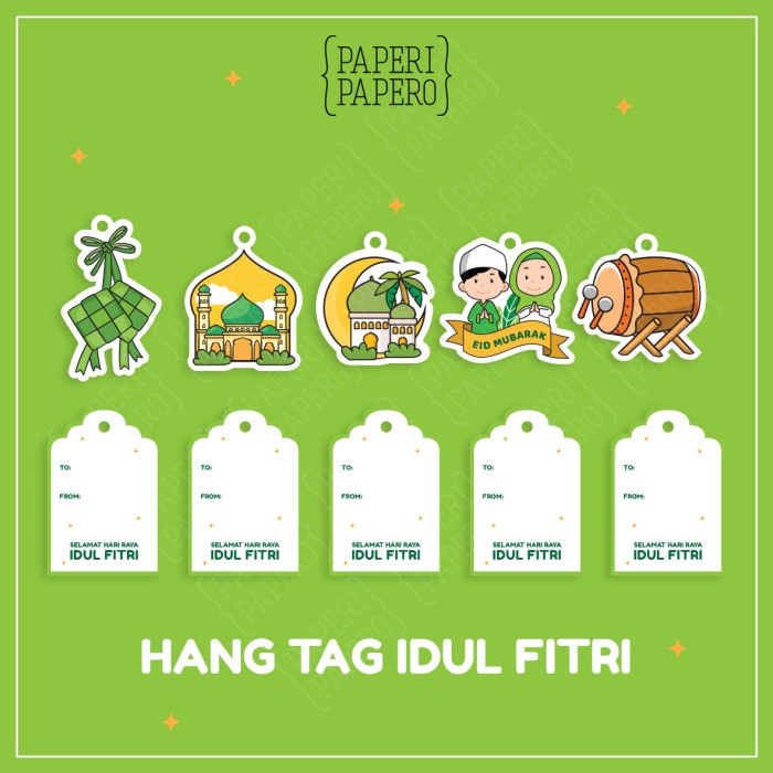 

Hang Tag Idul Fitri - Aksesoris Dekorasi Hampers Lebaran Ramadan