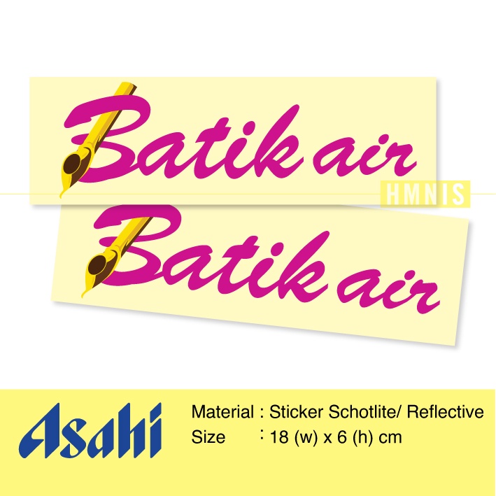Sticker Batik Air, Sticker Logo Batik Air, Sticker Cutting BatikAir