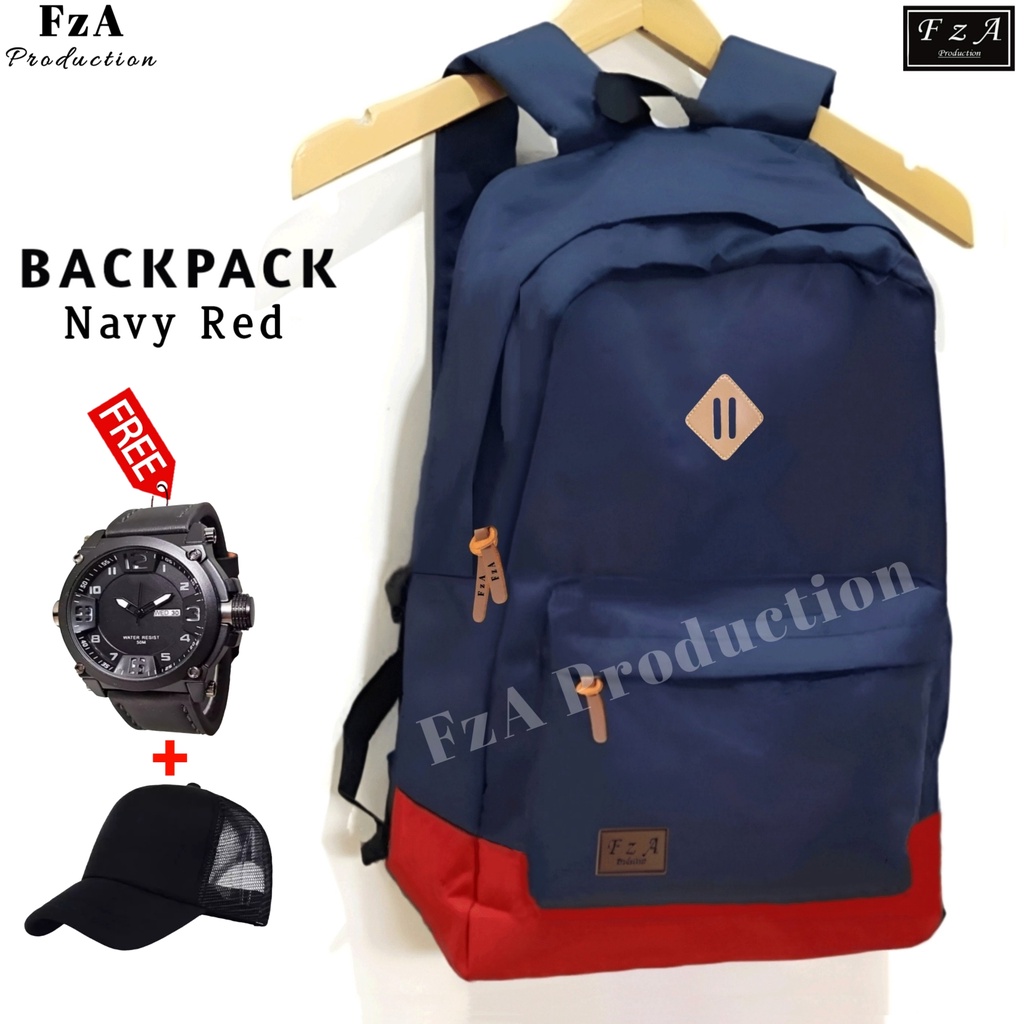 FzA Official - Tas Ransel Punggung Distro Casual Pria Wanita / Tas Ransel Laptop Backpack Original - NRFQT