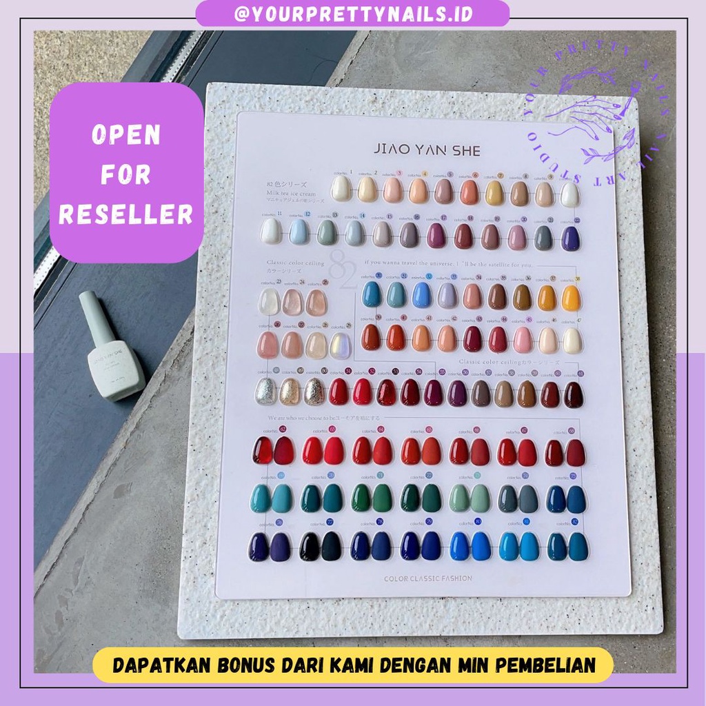 (READY STOCK) JIAOYANSHE JIAN NAIL GEL POLISH 1 SET JIAO YAN SHE KUTEK CAT EYE KUKU KUTEKS UV GEL TR
