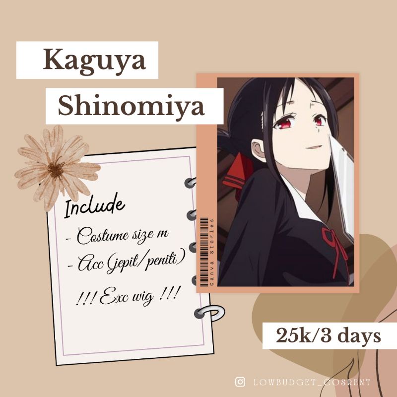 Rental/Sewa Kostum Cosplay Kaguya