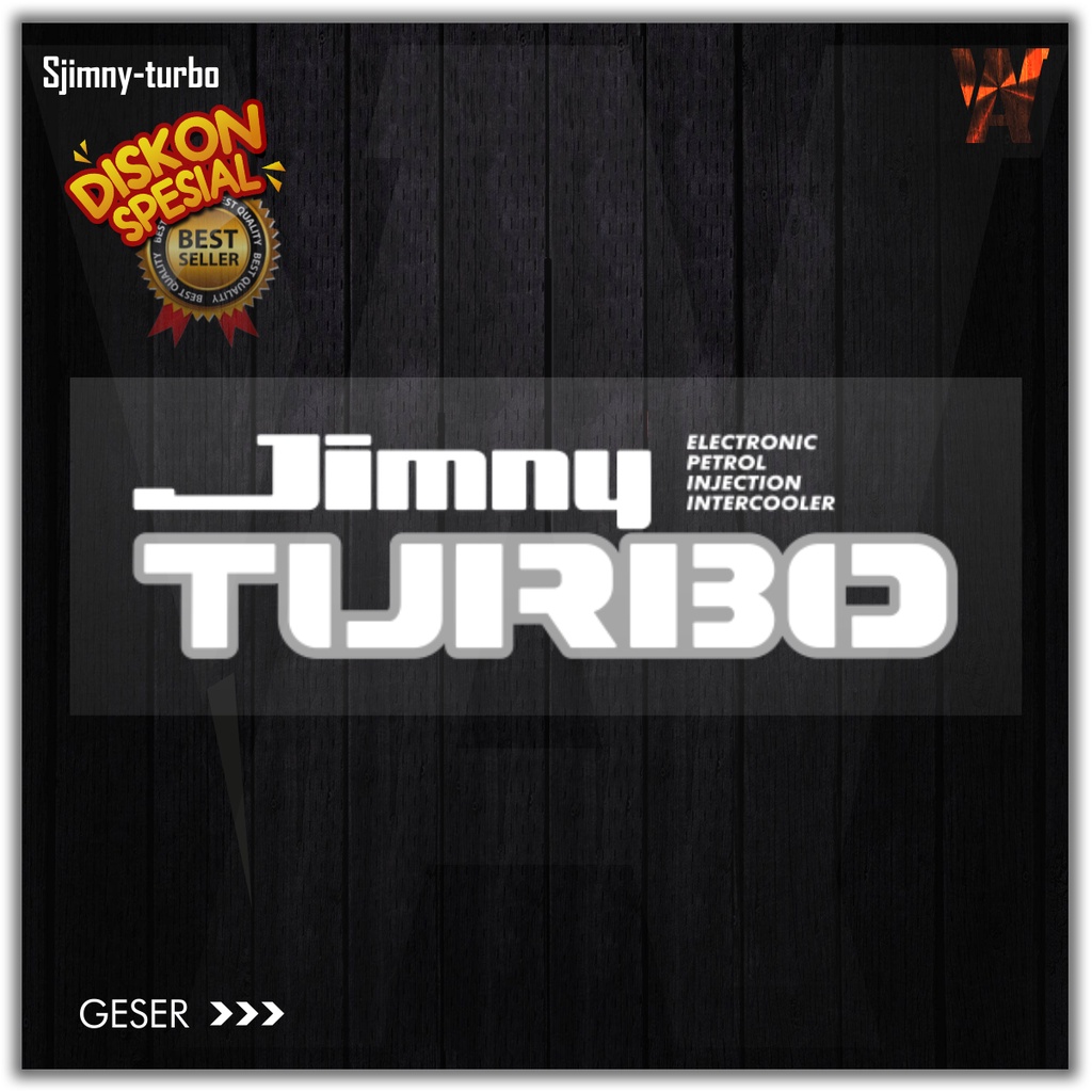 Stiker Jimny Turbo JA71 1989 PrintCut Timbul