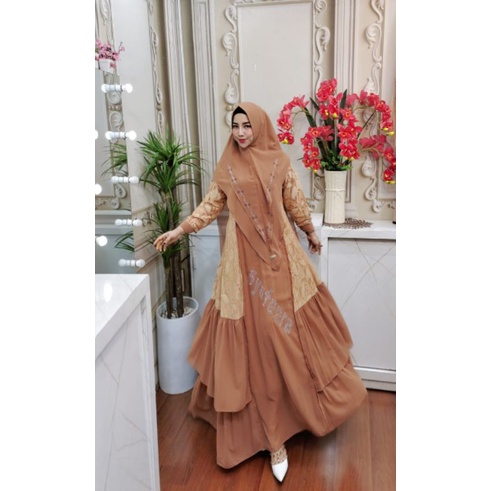 mahalini SERIES by syafeera ORI gamis brukat