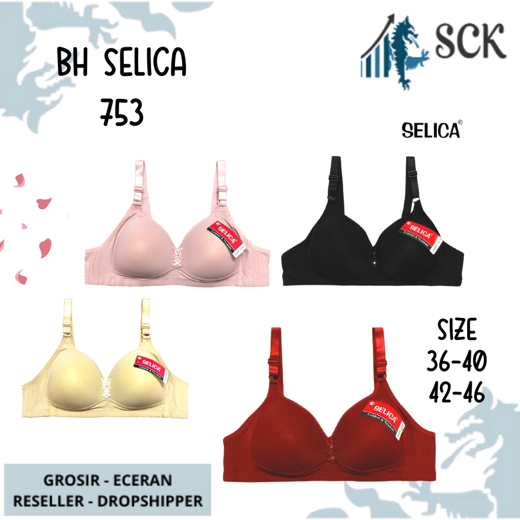 BH Wanita SELICA 753 Polos Tanpa Kawat Soft / Pakaian Dalam Wanita - sckmenwear GROSIR