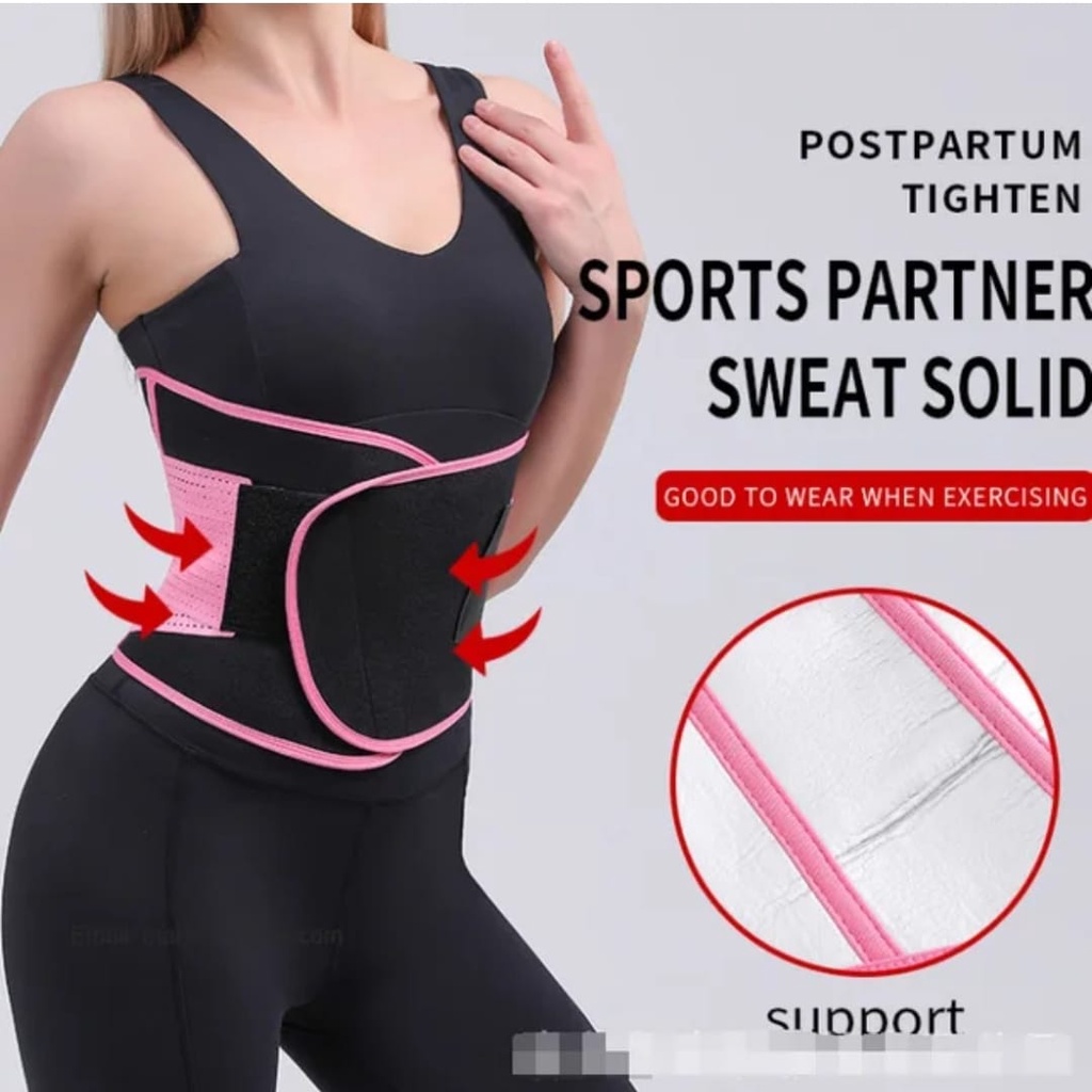 Korset Neoprene Sauna Waist Trimmer Corset Silver Ion Pelangsing Tubuh