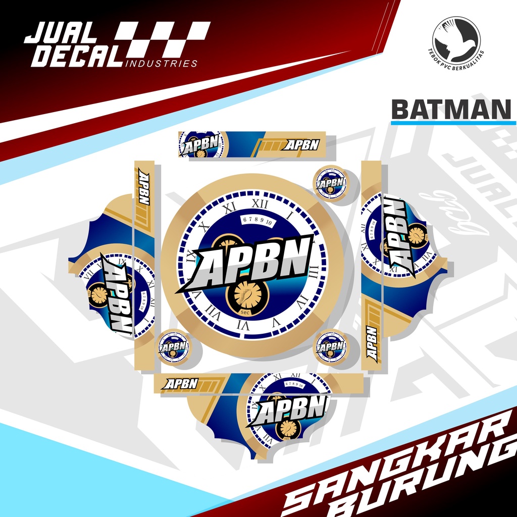 Stiker Sangkar Burung Lovebird APBN JAM DIGITAL Decal Tebok Love Bird Batman Pleci Custom Variasi