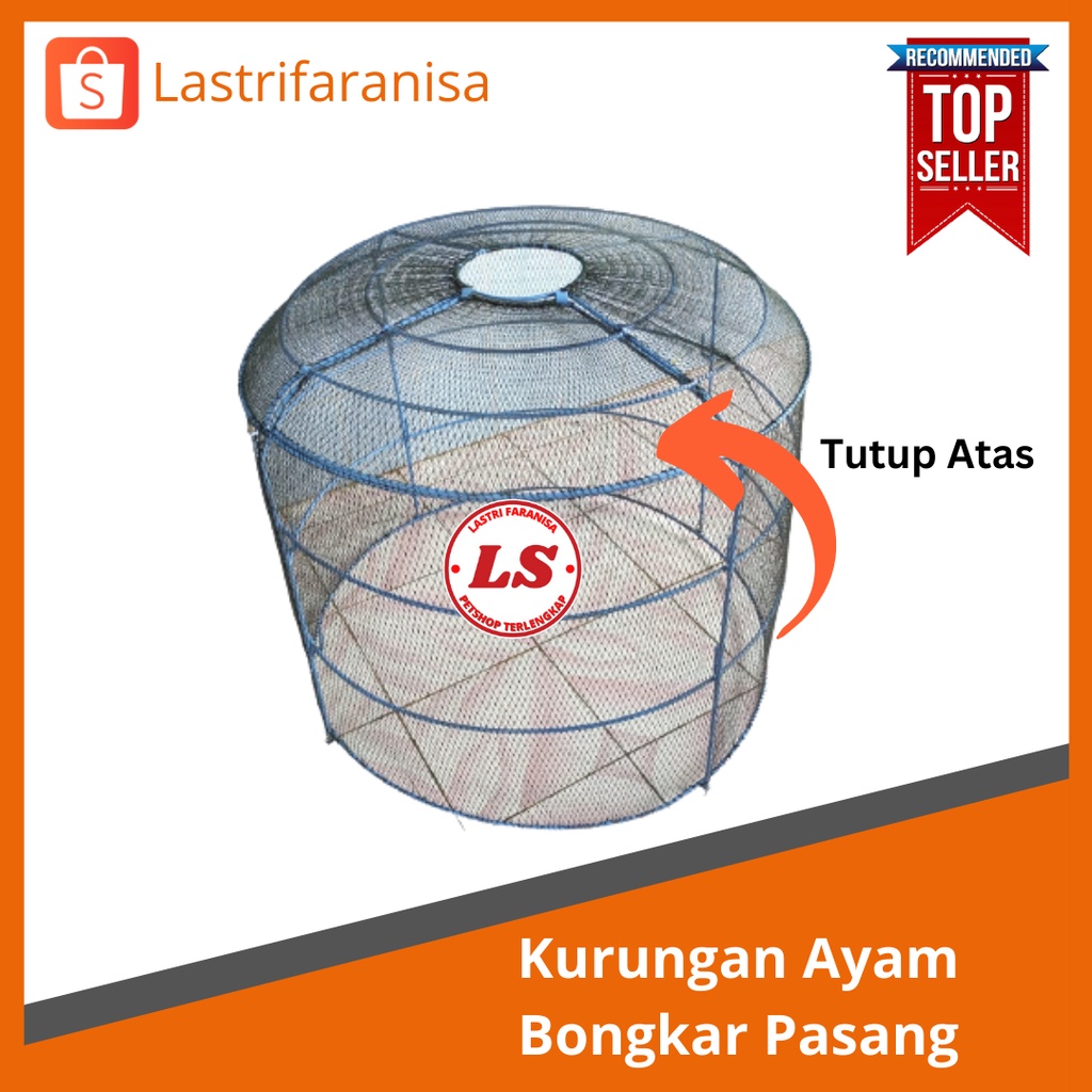 DIAMETER 90 CM Kandang Ayam Bahan Besi Kurungan Ayam Bangkok Kurungan Bongkar Pasang